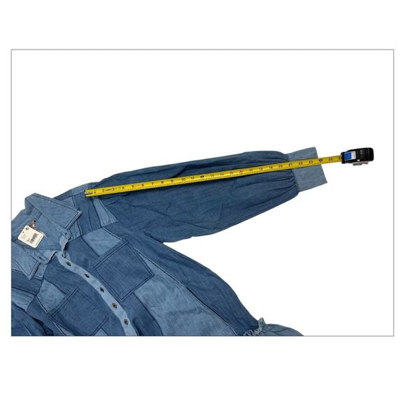 FREE PEOPLE Sun Burst Denim Mini‎ Dress Size XSMALL - Picture 16 of 16